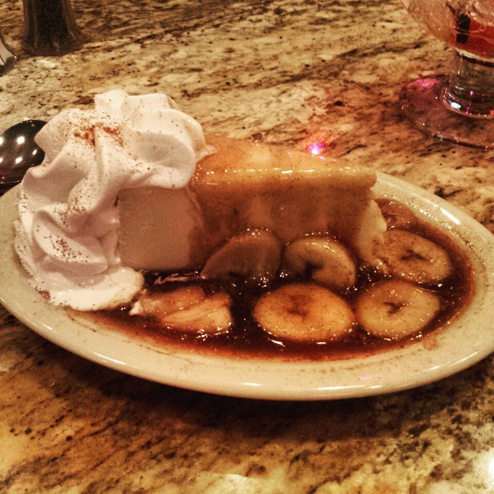 Bananas Foster cheesecake - Traditional United States of America dish