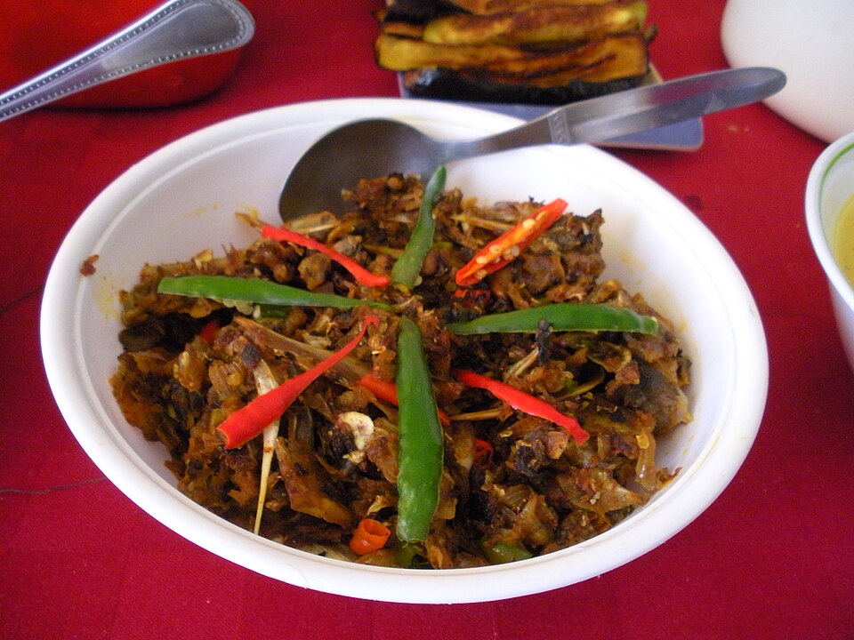 Bhetki machher kanta chorchori - Traditional India dish