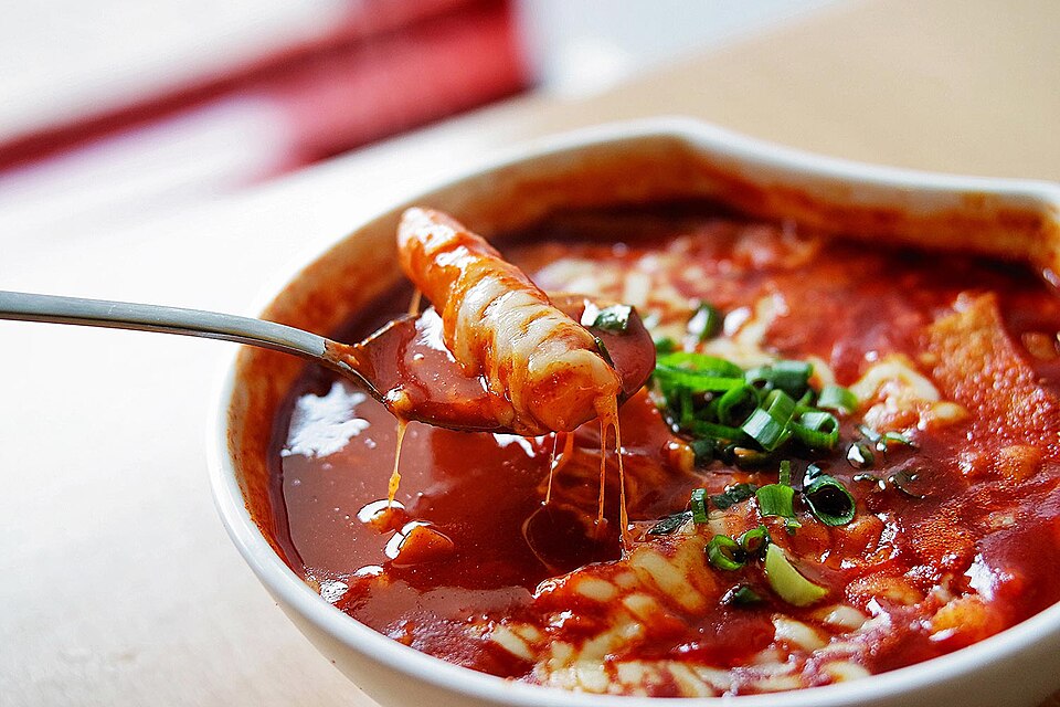 cheese tteokbokki - Traditional South Korea dish