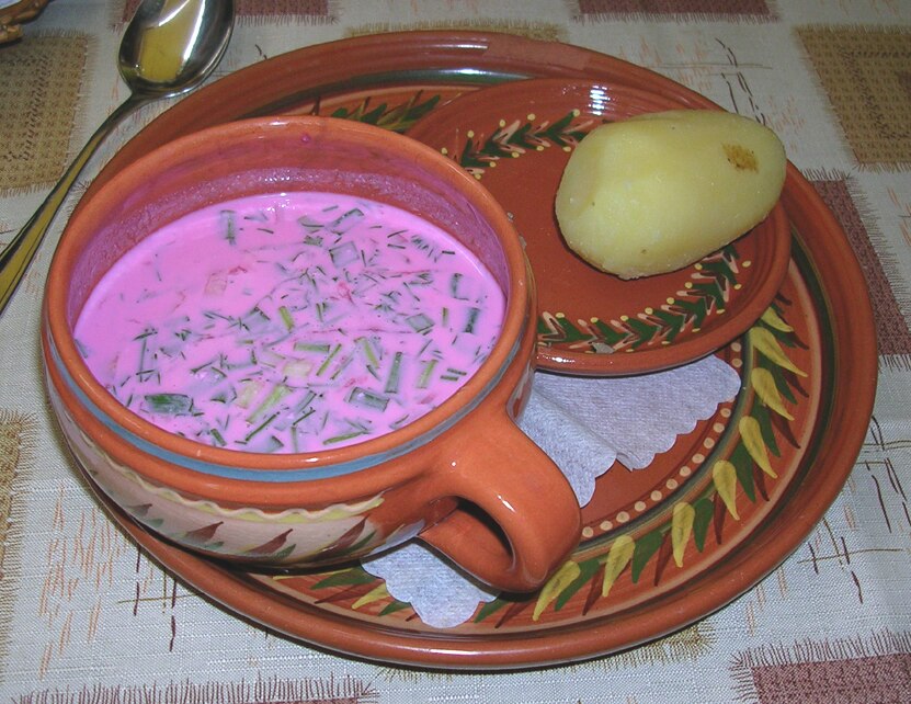 cold borscht - Traditional Lithuania dish
