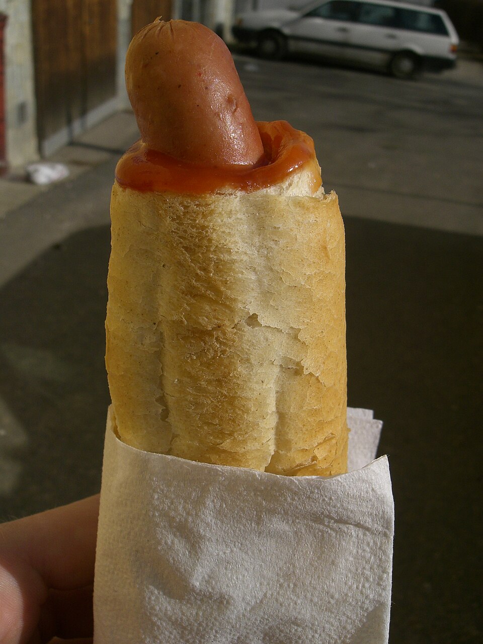 Czech-style hot dog - Traditional Czechia dish
