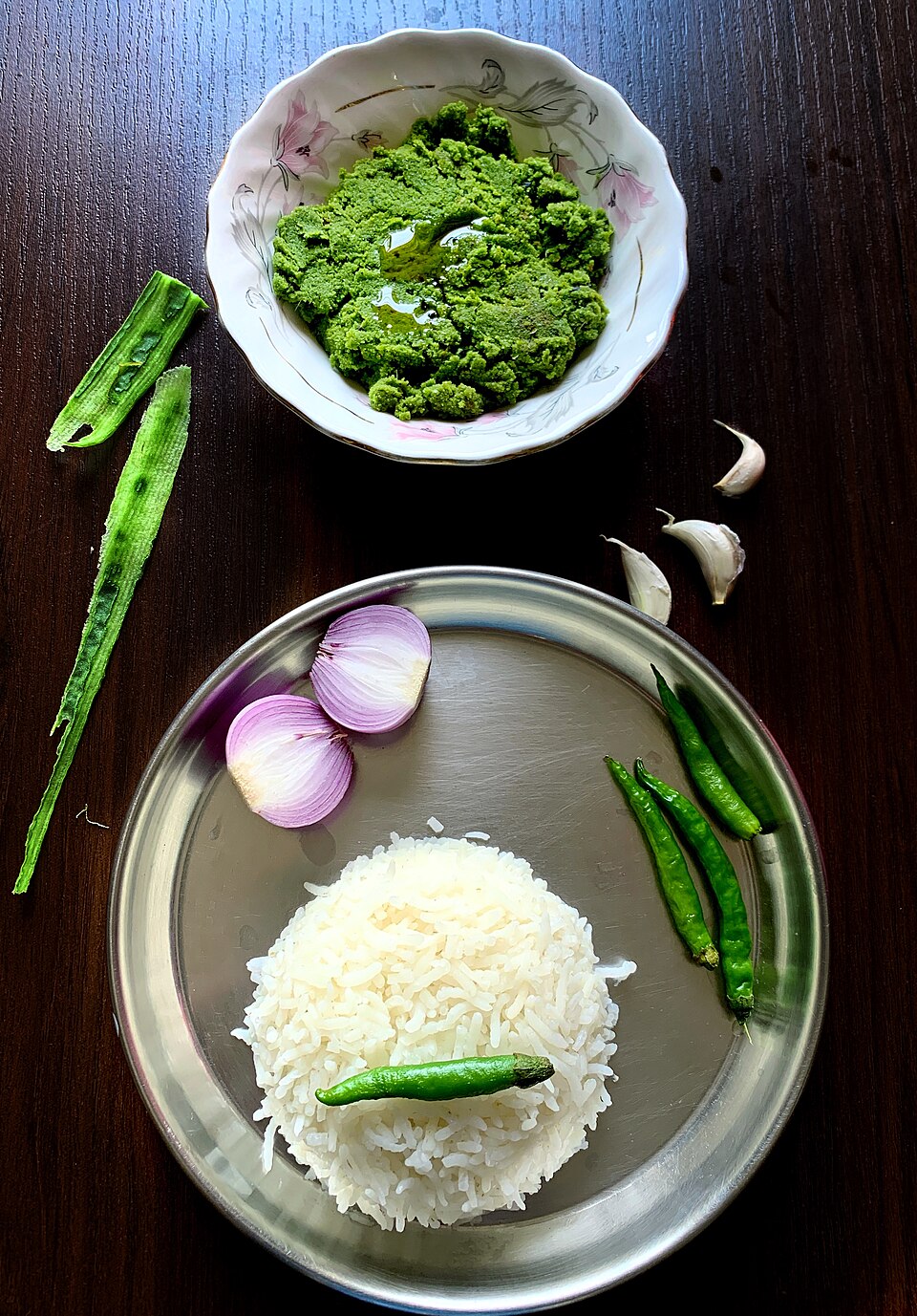 Jhinger khosa bata - Traditional India dish