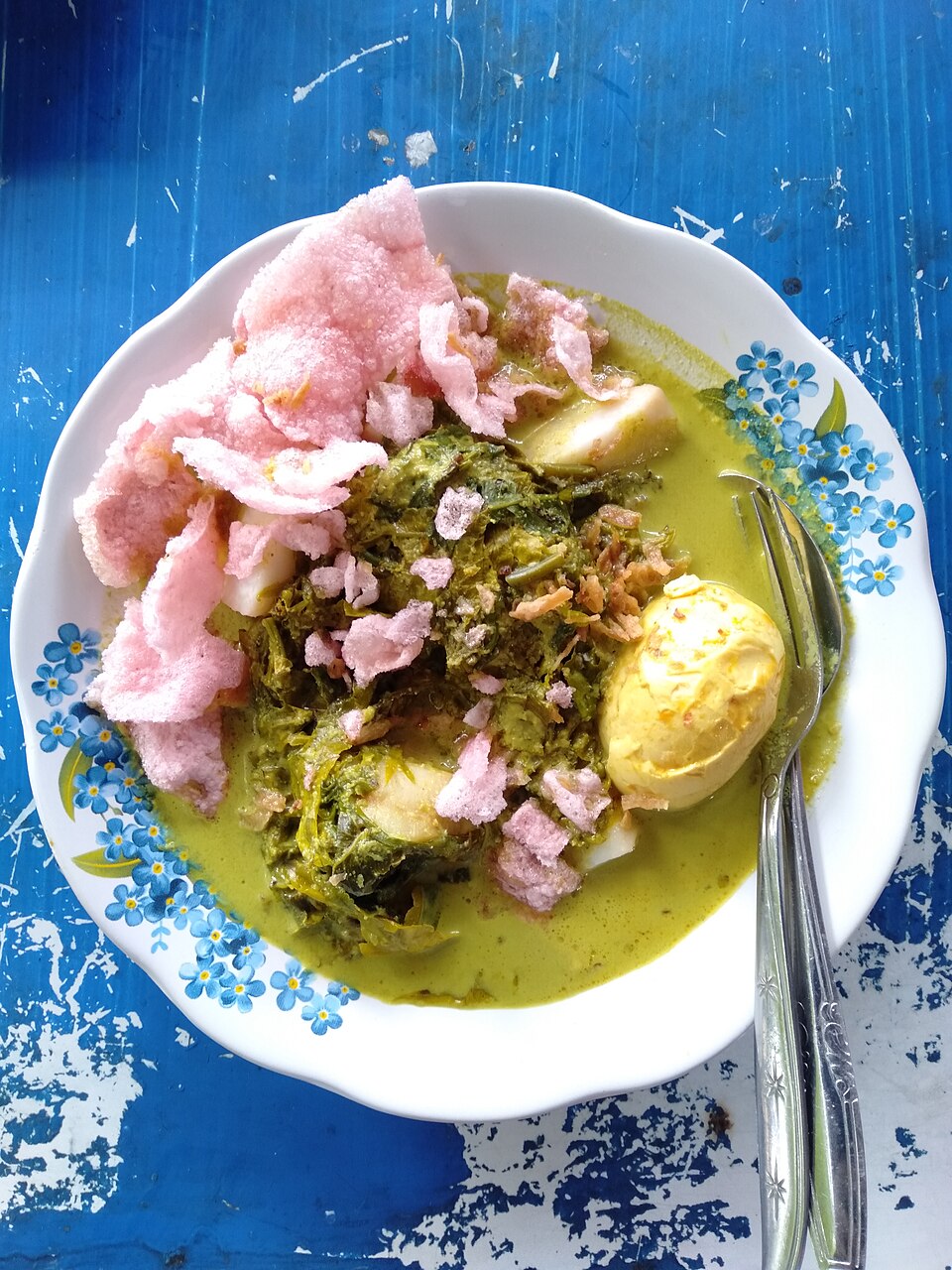 Lontong paku - Traditional Indonesia dish
