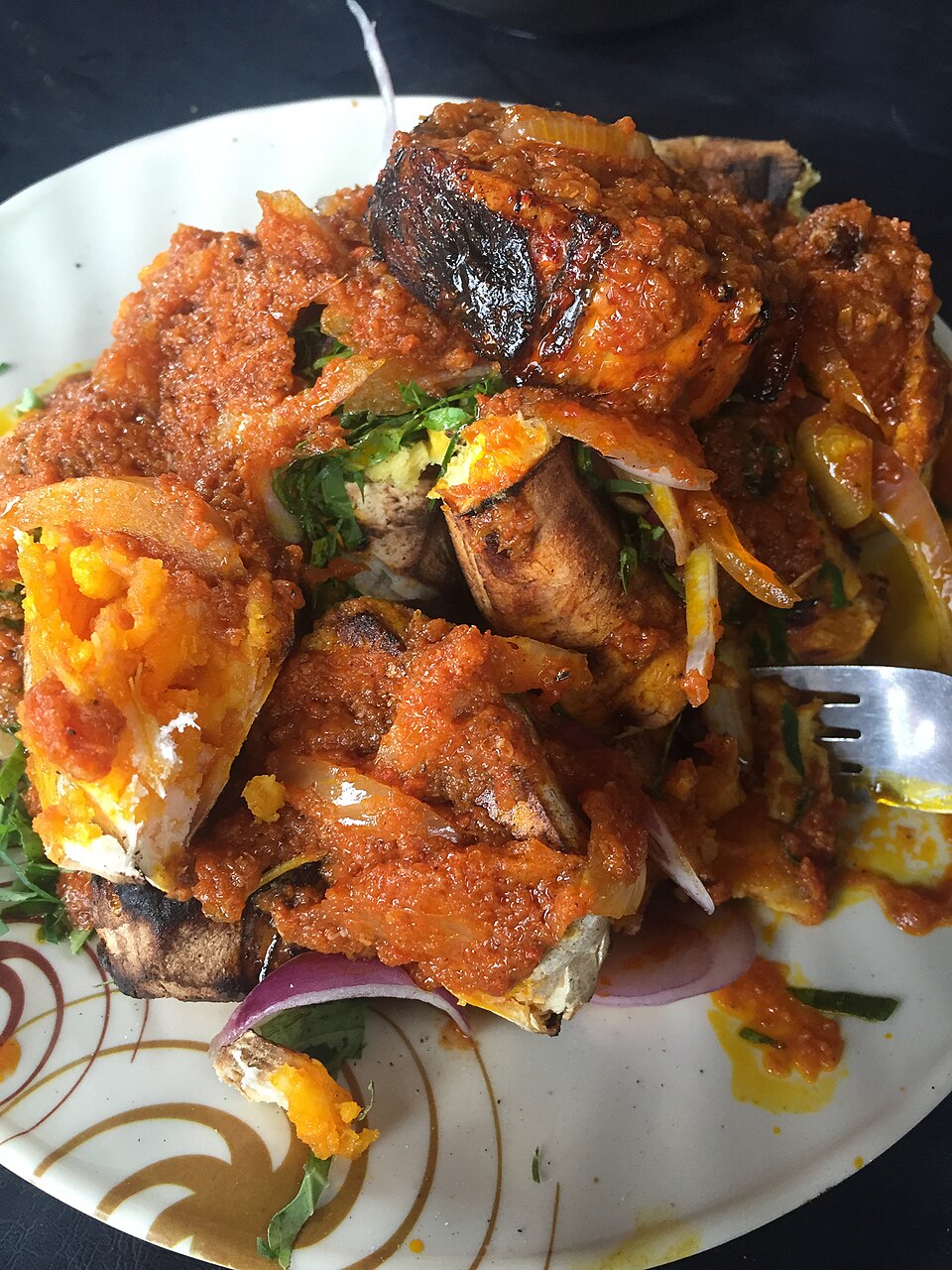 Nigerian dish called "bole"