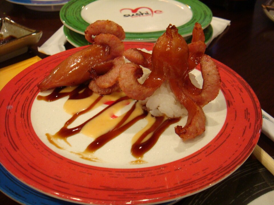 Octopus-shaped sausages - Traditional Japan dish