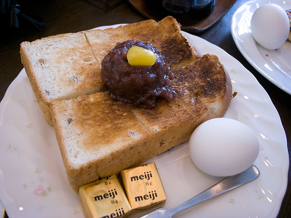 Ogura toast - Traditional Japan dish