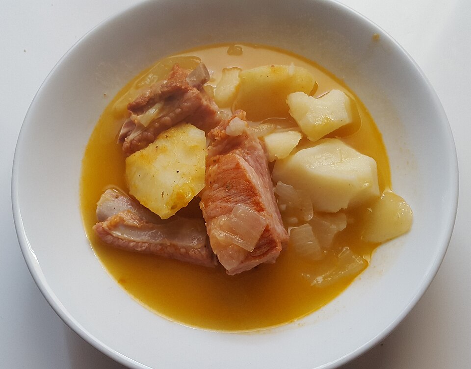 Patatas con costillas adobadas - Traditional Spain dish