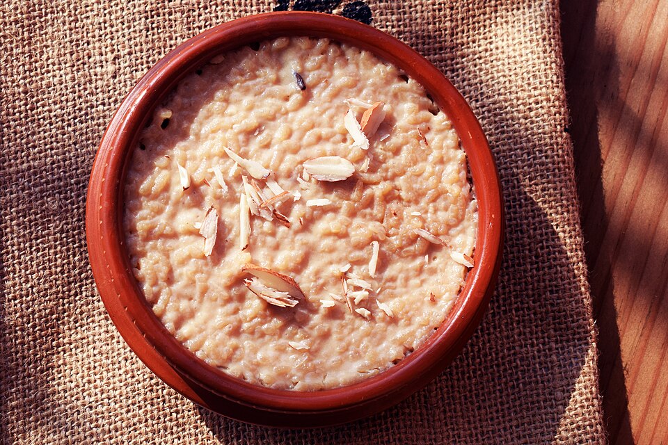 Payesh with date palm jaggery - Traditional Bangladesh dish