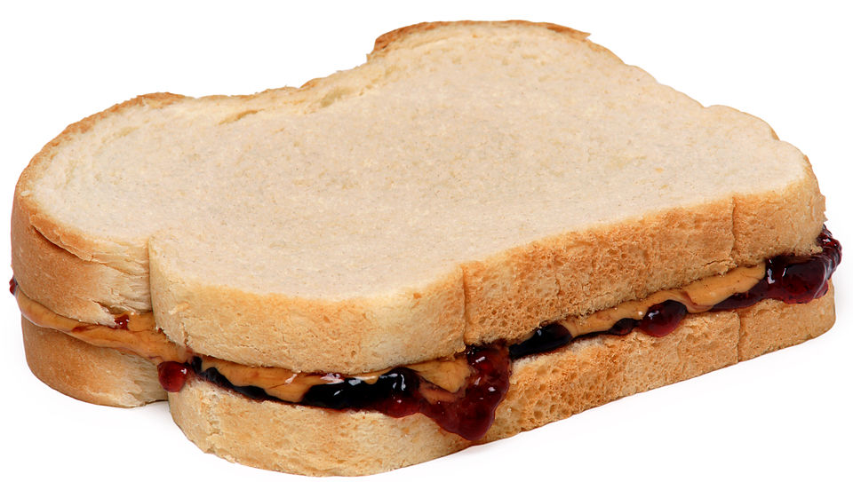 peanut butter and jelly sandwich - Traditional United States of America dish