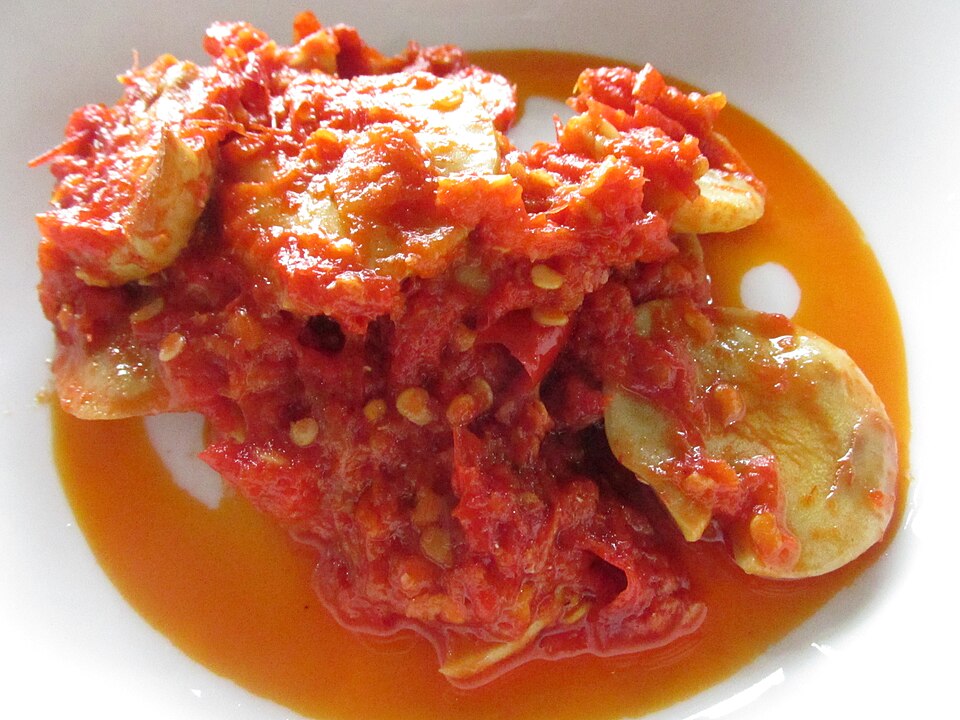 Sambalado jariang - Traditional Indonesia dish
