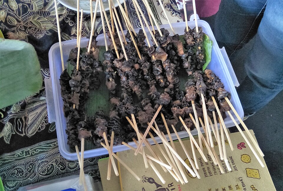 Snail satay - Traditional Indonesia dish