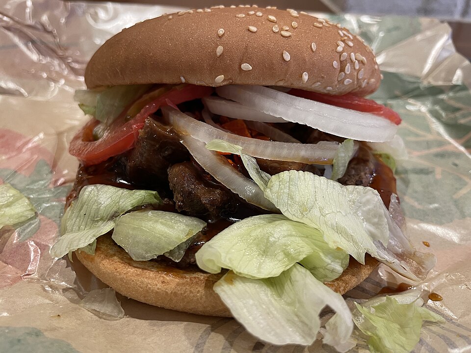 Spicy Steak Sauce Whopper - Traditional Japan dish