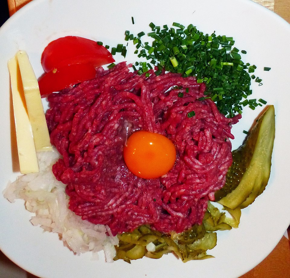steak tartare - Traditional France dish