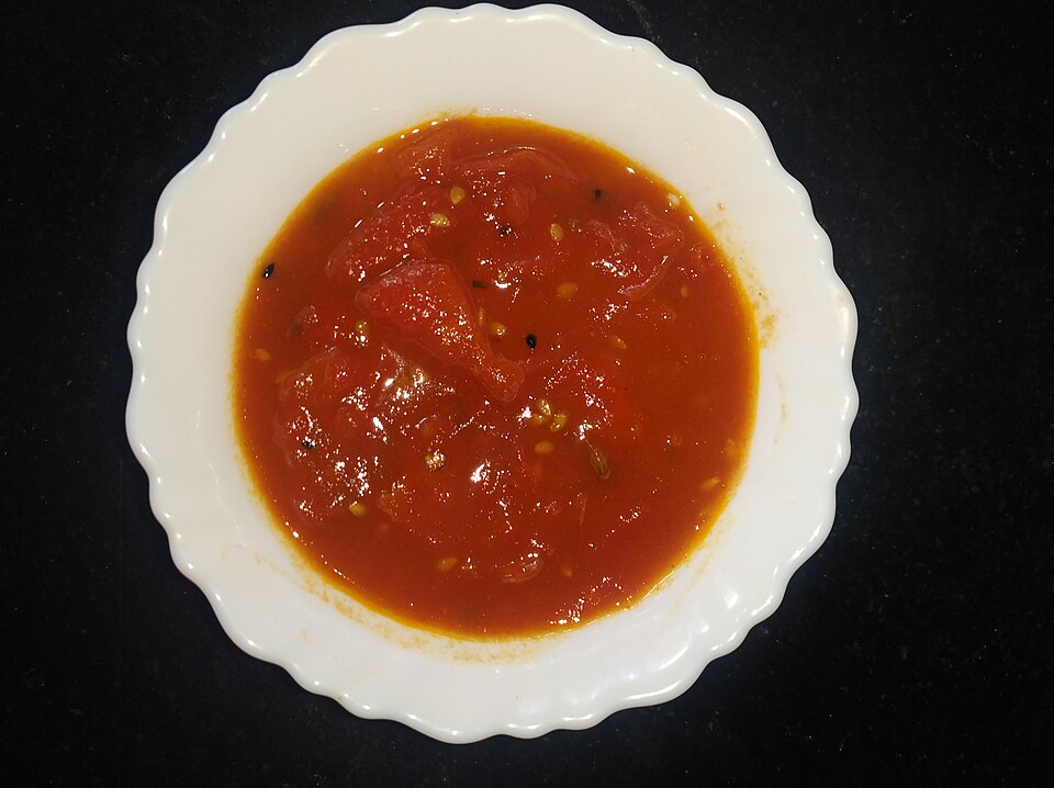 tomato chutney - Traditional India dish
