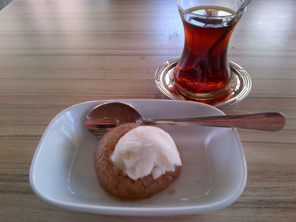 Turkish style semolina dessert - Traditional Türkiye dish