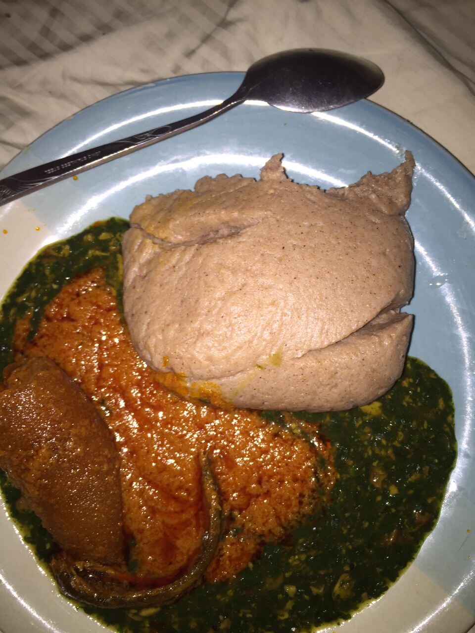 Wheat and ewedu soup - Traditional Nigeria dish