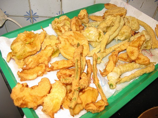 Zucchini flower fritters